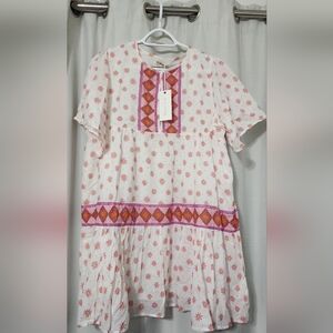 Marea Womens Tiki Dress Pink Sunburst